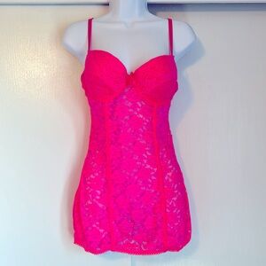 Charlotte Russe Hot Pink lingerie sz 36C